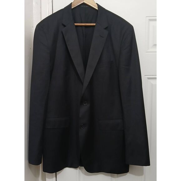 Hugo boss mens 42L blazer jacket super 100 virgin wool dark green - Picture 1 of 10